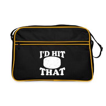 I'd hit that - Retro Bag - black/gold - Front