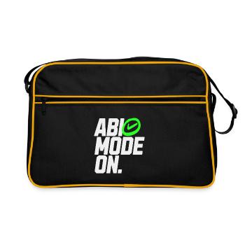 ABI MODE ON - Retro Tasche - Schwarz/Gold - Vorne
