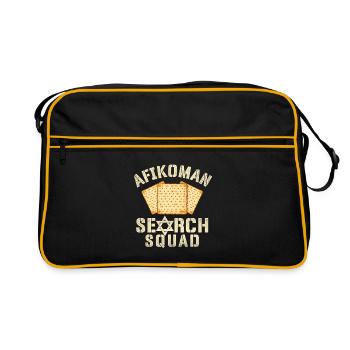 Afikomen Search Squad Pessach Seder Pesach Spaß - Retro Tasche - Schwarz/Gold - Vorne