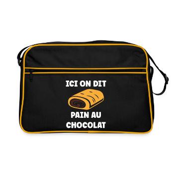 here we say pain au chocolat - Retro Bag - black/gold - Front