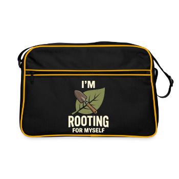 I'm Rooting For Myself Motivation Design - Retro Bag - black/gold - Front