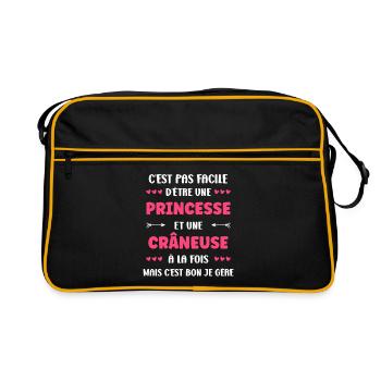 Crane - Retro Tasche - Schwarz/Gold - Vorne