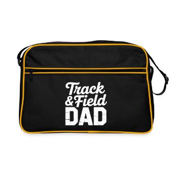 Leichtathletik Sprüche Leichtathletik Geschenk - Retro Tasche - Schwarz/Gold - Vorne