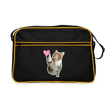 Missty check un coeur - Sac Retro - noir/or - Devant