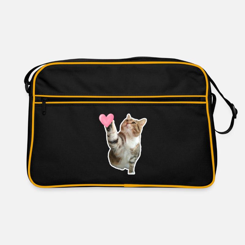 Missty prüfe ein Herz - Retro Tasche - Schwarz/Gold