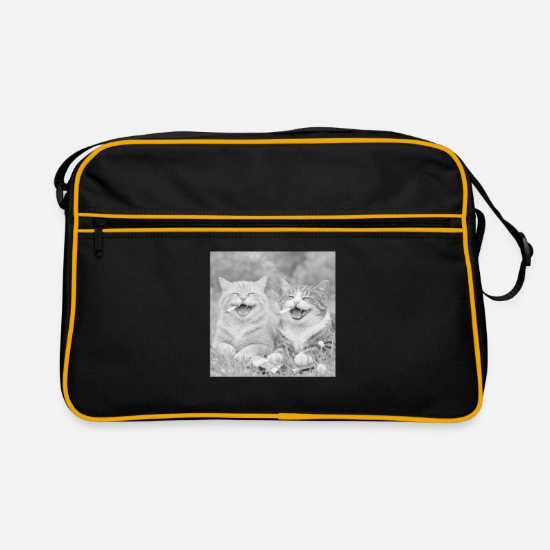 Funny cat design Retro Bag