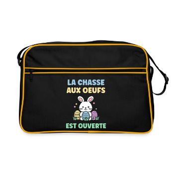 chasse aux oeufs - Sac Retro - noir/or - Devant