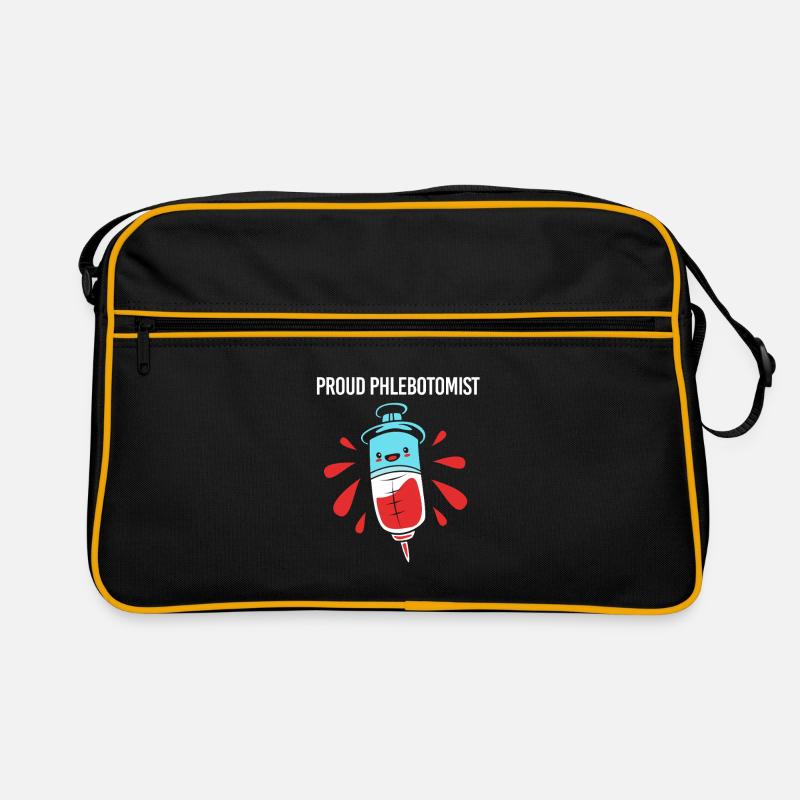 Pflege Pfleger Pflegerin Blutentnahme Phlebotomist Retro Tasche