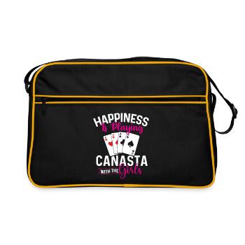 Happiness Playing Canasta With The Girls - Retro Bag - black/gold - Front