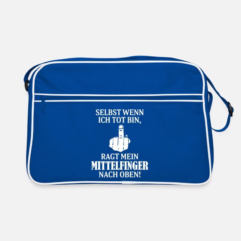 Savage German Middle Finger Slogan Graphic Retro Tasche