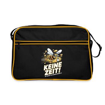 Bee No Time Girls apicultrice qui dit abeilles mellifères - Sac Retro - noir/or - Devant