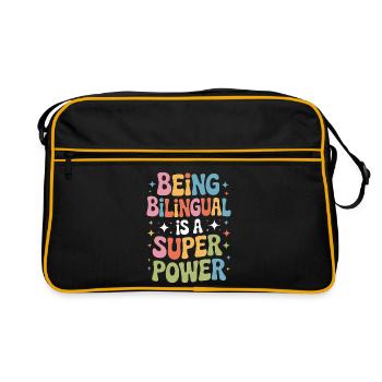 Foreign Language Sayings Funny Foreign Language Gift - Retro Bag - black/gold - Front