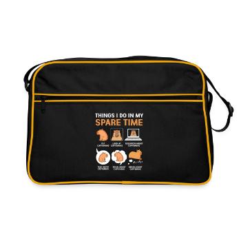 Capybara Capibara - Retro Bag - black/gold - Front