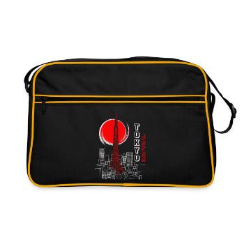 Art de la skyline de la tour Tokyo Japon - Sac Retro - noir/or - Devant