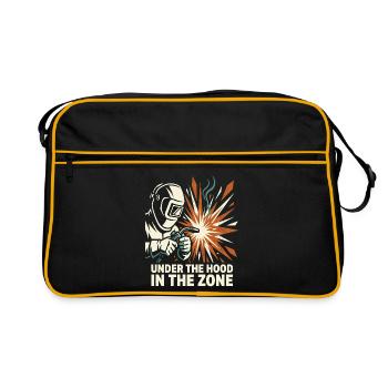 Welder Helmet Spark Focus Design - Retro Bag - black/gold - Front