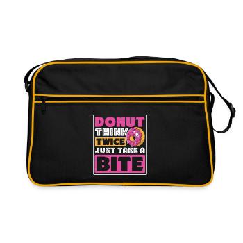 Restauration rapide en donuts - Sac Retro - noir/or - Devant