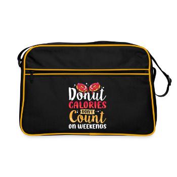 Restauration rapide en donuts - Sac Retro - noir/or - Devant