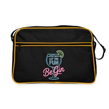 Gin Let The Fun Be Gin & Tonic Lover Party Gin - Retro Bag - black/gold - Front