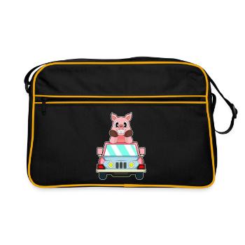 Pig Car - Retro Bag - black/gold - Front