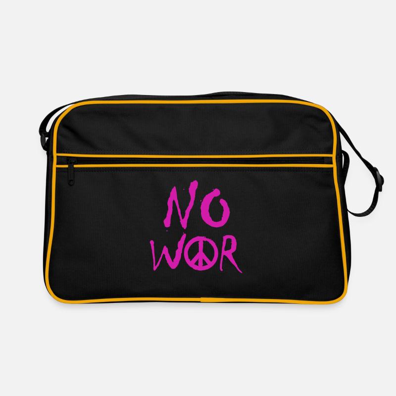 NO WAR – Statement for peace against war Retro Bag