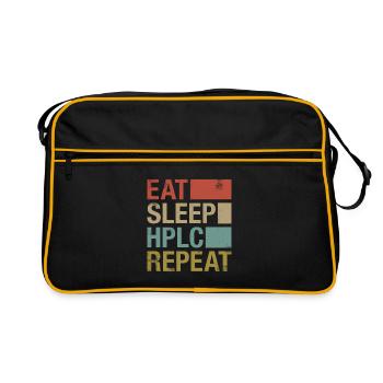 HPLC Performance Chromatography Retro Sleep Repeat - Retro Bag - black/gold - Front