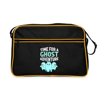 ghost witching hour ghosts paranormal - Retro Bag - black/gold - Front