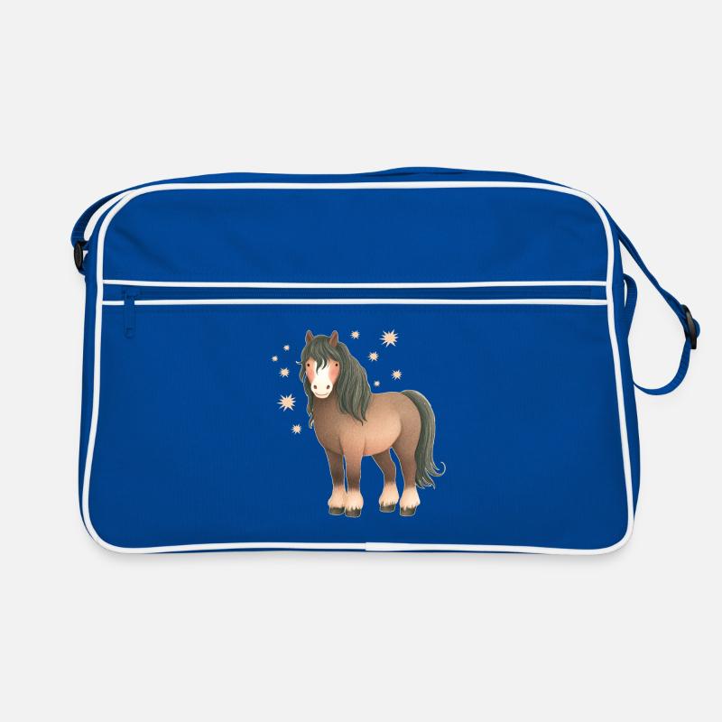 Pferd mit Sternen Retro Tasche