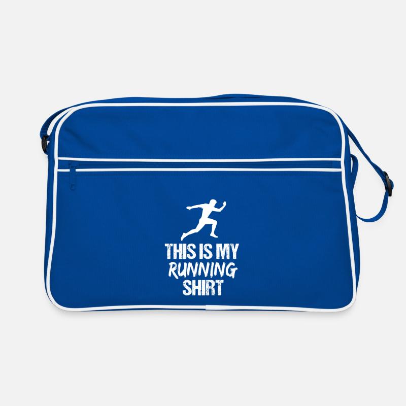 This Is My Running Shirt Male Sprinter Silhouette Retro Bag