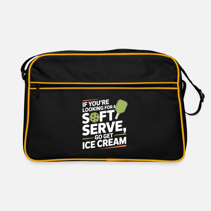 Pickleball Player Looking For Soft Serve Dinking Retro Bag