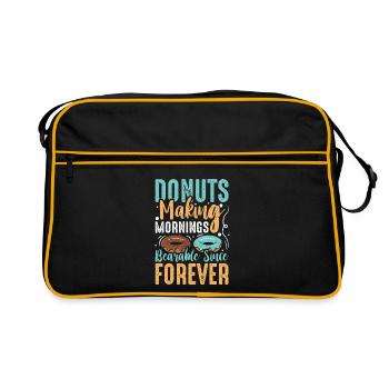 Restauration rapide en donuts - Sac Retro - noir/or - Devant