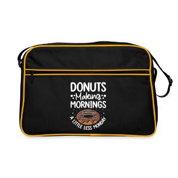 Restauration rapide en donuts - Sac Retro - noir/or - Devant
