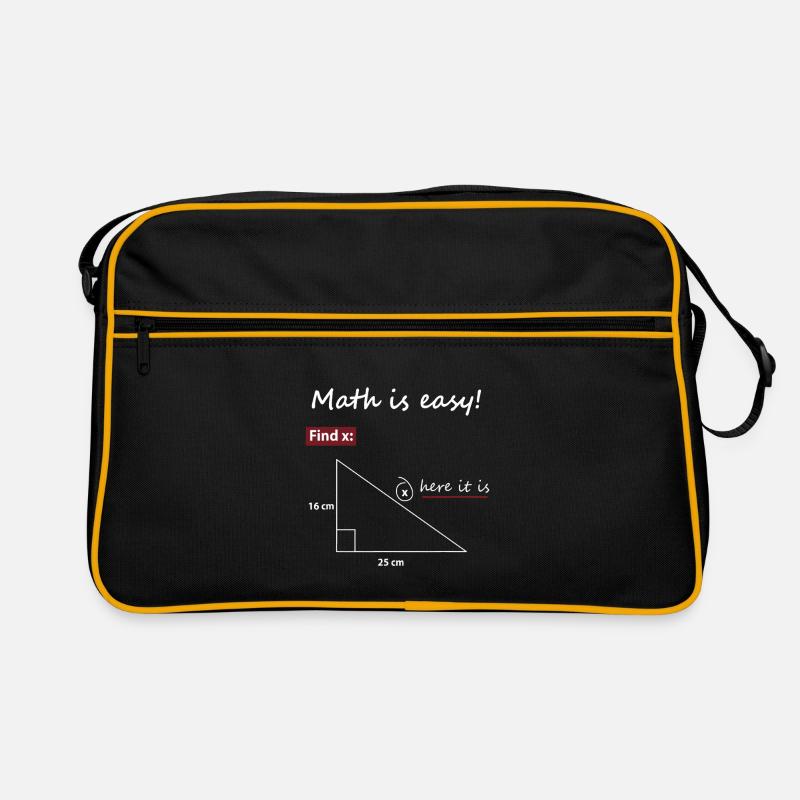 Find X Triangle Math Art Retro Tasche