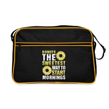 Restauration rapide en donuts - Sac Retro - noir/or - Devant