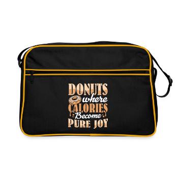 Restauration rapide en donuts - Sac Retro - noir/or - Devant