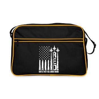 RED Until They All Come Home Support Troops - Retro Bag - black/gold - Front