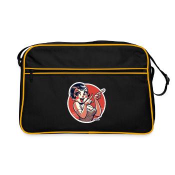 Retro Pinup Vibe in Bold Red - Retro Bag - black/gold - Front