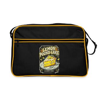 Lemon pound cake illustration - Retro Bag - black/gold - Front