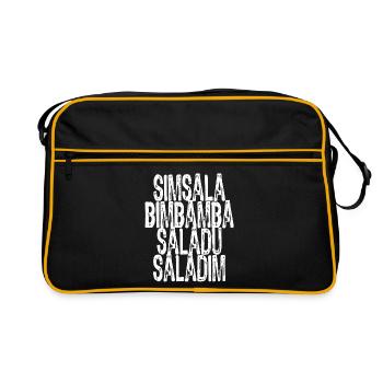 Simsalabimbambasaladusaladim - Retro Tasche - Schwarz/Gold - Vorne
