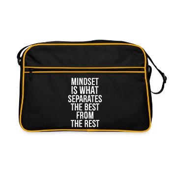 mindset is what separates the best from the rest - Retro Bag - black/gold - Front