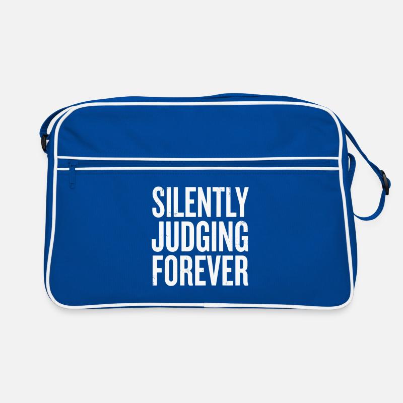 Silently Judging Forever Typography Retro Bag