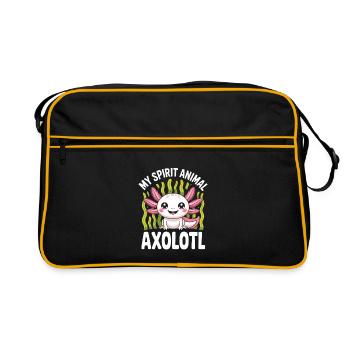 My Spirit Animal Axolotl - Retro Bag - black/gold - Front