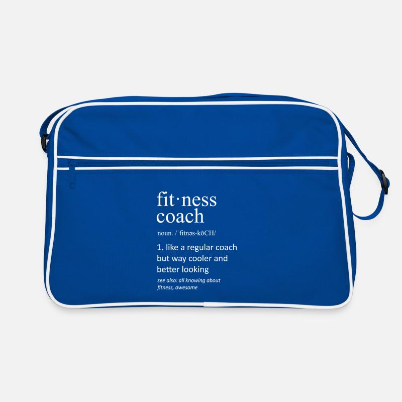 Fitness Coach Definition Funny Personal Trainer Gi Retro Bag