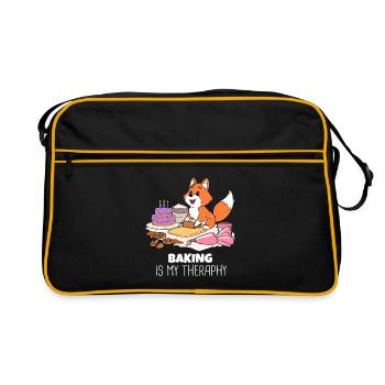 Thérapie pâtisserie Fuchs : gâteaux et biscuits - Sac Retro - noir/or - Devant