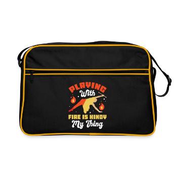 Dancing Vortex Dance School Fire Stick Dancer - Retro Bag - black/gold - Front