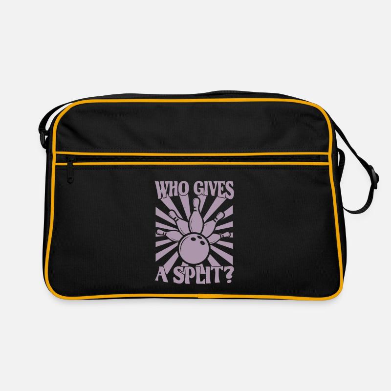 Bowling Kegel Spruch Who gives a Split Retro Tasche