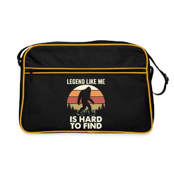 Legend Like Me Bigfoot Humor - Retro Tasche - Schwarz/Gold - Vorne