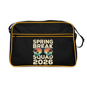 Spring Break Squad 2026 Retro Palm Tree Design - Retro Bag - black/gold - Front