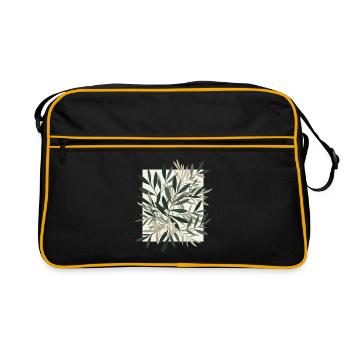 Leaf dance in natural tone - Retro Bag - black/gold - Front