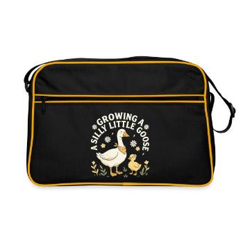 Growing A Silly Little Goose - Retro Tasche - Schwarz/Gold - Vorne
