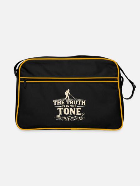 Die Wahrheit liegt im Ton | Sondeln Detektor - Retro Tasche - Schwarz/Gold - Vorne